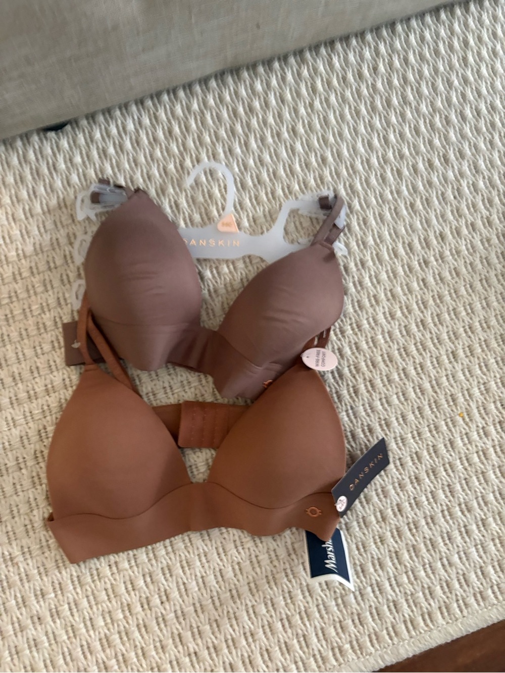 Danskin Nude Brown Wireless T-Shirt Bras - 2 Pack